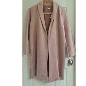 Designer Tahari, Women's size Petite large Jacket, faux leather, blush, NWT